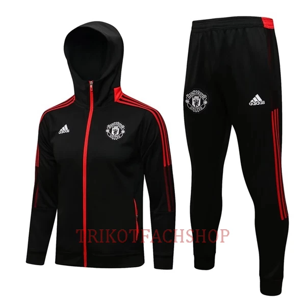 Manchester United Trainingsjacke mit Kapuze 22/23 für Herren Schwarz-Rot