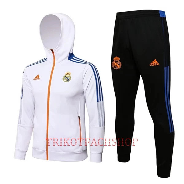 Real Madrid Trainingsjacke mit Kapuze 22/23 für Herren Weiß