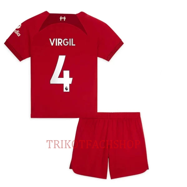 Liverpool Virgil van Dijk 4 Heimtrikot 22/23 für Kinder