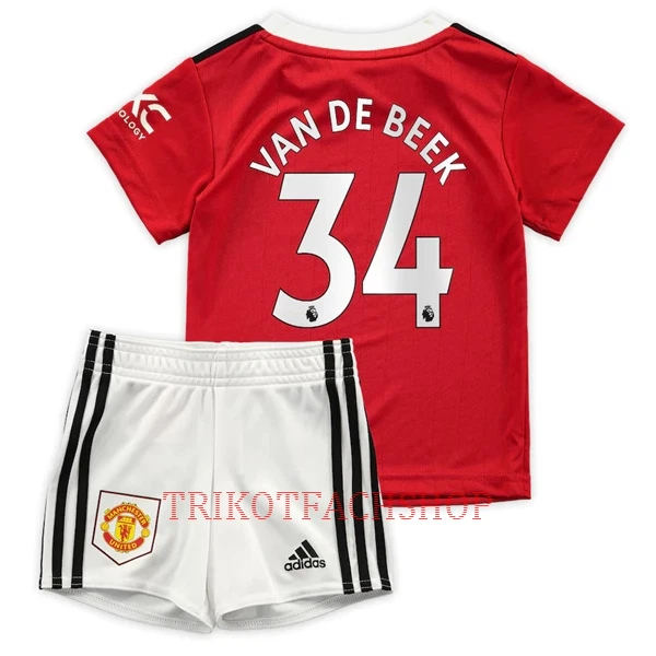 Manchester United Donny Van de Beek 34 Heimtrikot 22/23 für Kinder