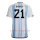 Argentinien Paulo Dybala 21 Heimtrikot WM 2022 für Herren