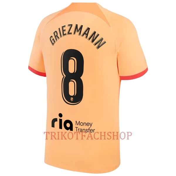 Atlético Madrid Antoine Griezmann 8 Ausweichtrikot 22/23 für Herren