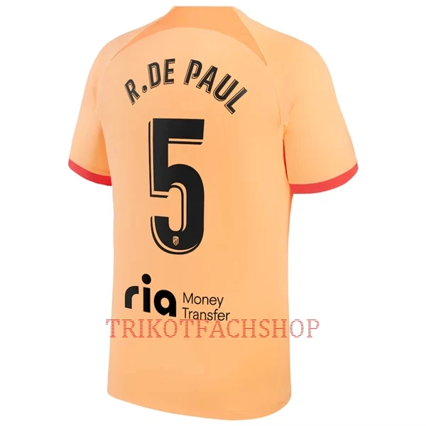 Atlético Madrid Rodrigo de Paul 5 Ausweichtrikot 22/23 für Herren