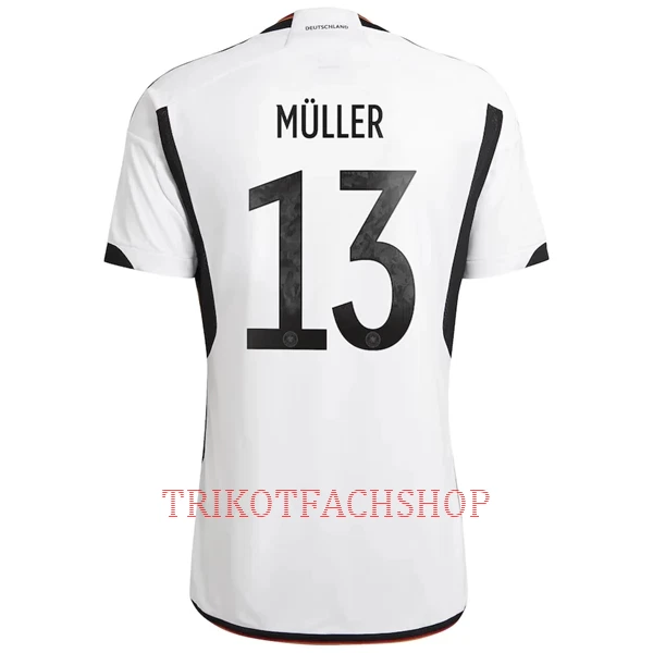 Deutschland Thomas Müller 13 Heimtrikot WM 2022 für Herren