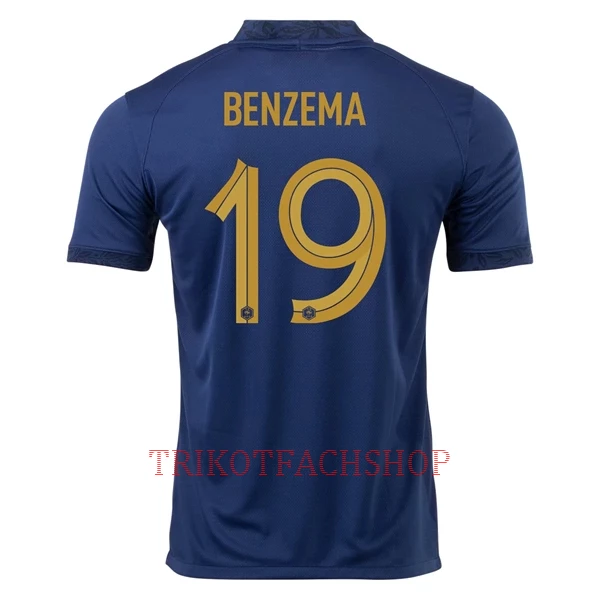 Frankreich Karim Benzema 19 Heimtrikot WM 2022 für Herren