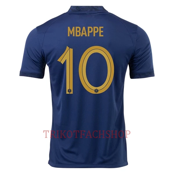 Frankreich Kylian Mbappé 10 Heimtrikot WM 2022 für Herren