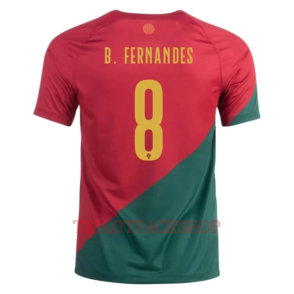 Portugal Bruno Fernandes 8 Heimtrikot WM 2022 für Herren