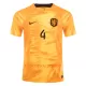 Virgil van Dijk 4 Niederlande Heimtrikot WM 2022 für Herren