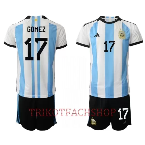 Argentinien Alejandro Gomez 17 Heimtrikot WM 2022 für Kinder