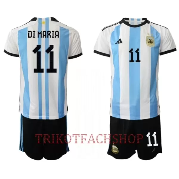 Argentinien Angel Ángel Di María 11 Heimtrikot WM 2022 für Kinder