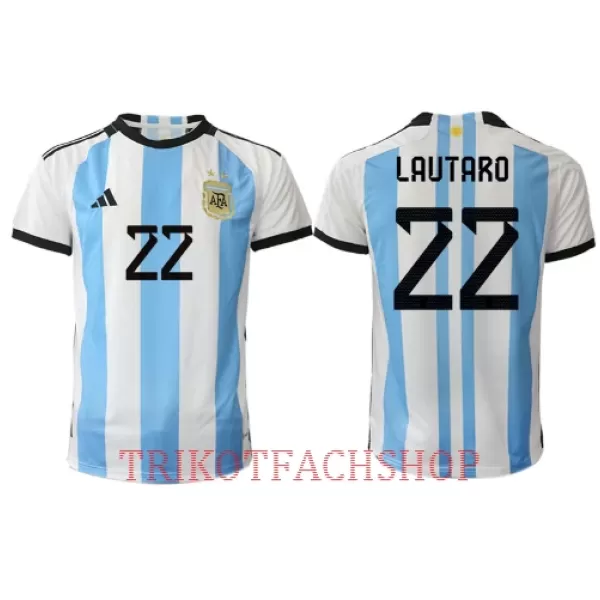 Argentinien Lautaro Martínez 22 Heimtrikot WM 2022 für Herren