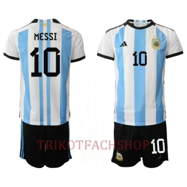 Argentinien Lionel Messi 10 Heimtrikot WM 2022 für Kinder