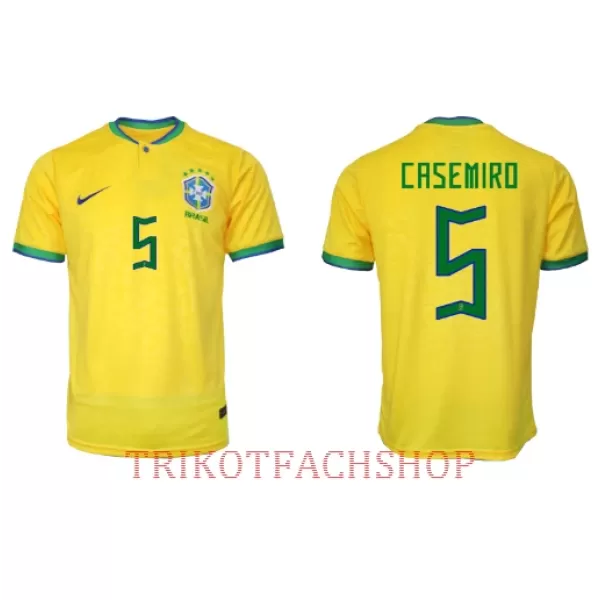 Brasilien Casemiro 5 Heimtrikot WM 2022 für Herren