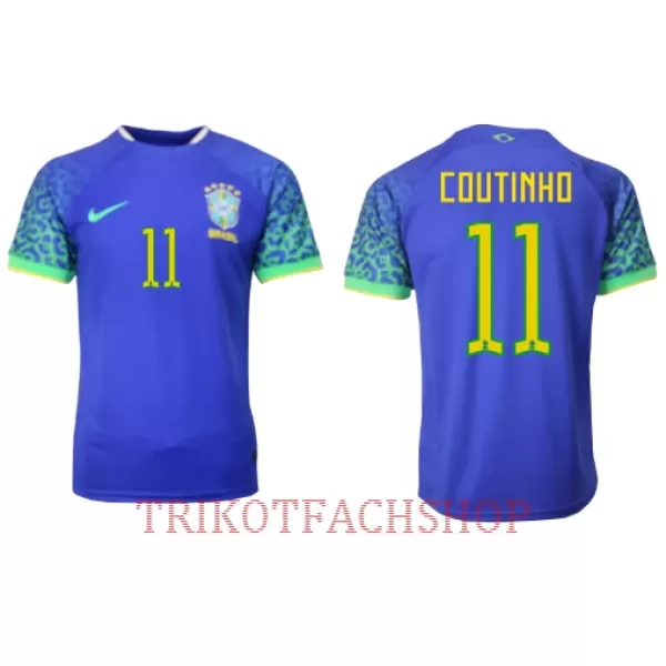 Brasilien Philippe Coutinho 11 Auswärtstrikot WM 2022 für Herren