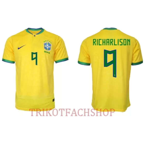 Brasilien Richarlison de Andrade 9 Heimtrikot WM 2022 für Herren