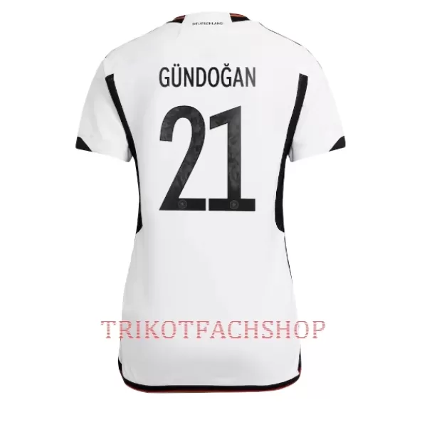 Deutschland Ilkay Gündogan 21 Heimtrikot WM 2022 für Damen