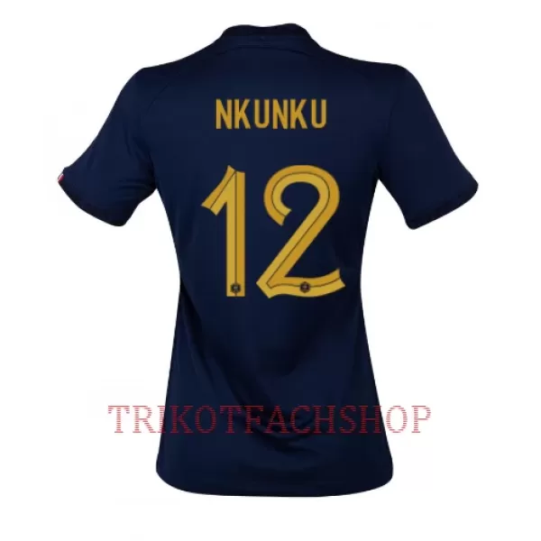 Frankreich Christopher Nkunku 12 Heimtrikot WM 2022 für Damen