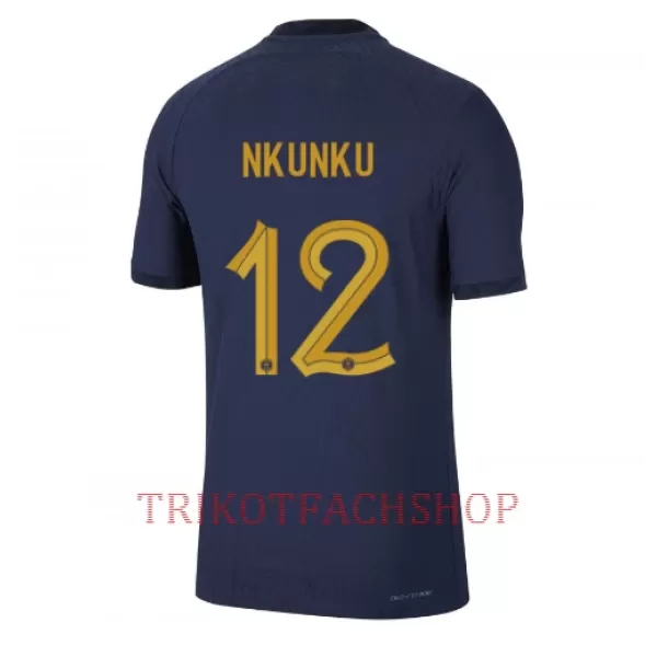 Frankreich Christopher Nkunku 12 Heimtrikot WM 2022 für Herren