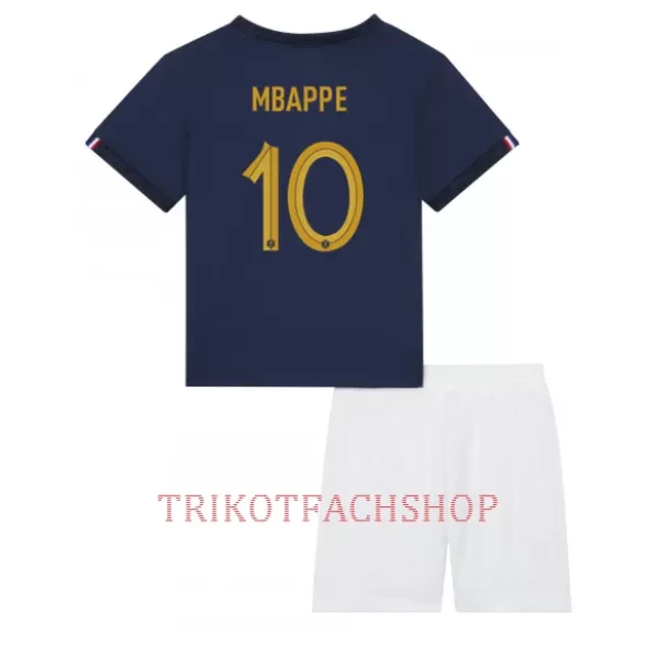 Frankreich Kylian Mbappé 10 Heimtrikot WM 2022 für Kinder