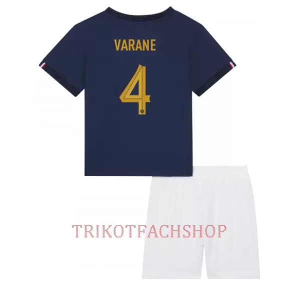 Frankreich Raphael Varane 4 Heimtrikot WM 2022 für Kinder