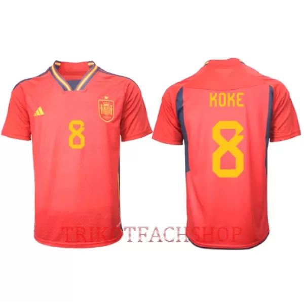 Spanien Koke 8 Heimtrikot WM 2022 für Herren