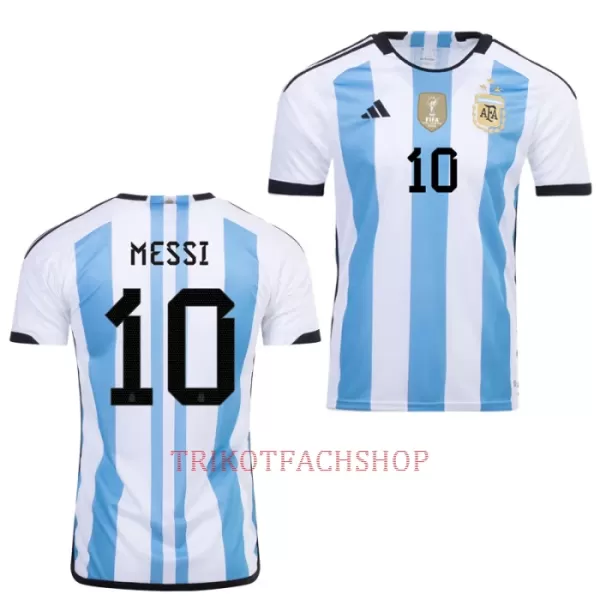 Argentinien 3 Star Lionel Messi 10 Heimtrikot WM 2022 für Herren