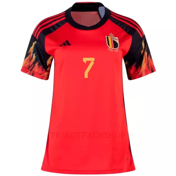 Belgien Kevin De Bruyne 7 Heimtrikot WM 2022 für Damen