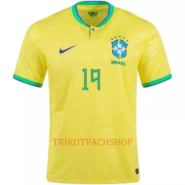 Brasilien G. JESUS 19 Heimtrikot WM 2022 für Herren