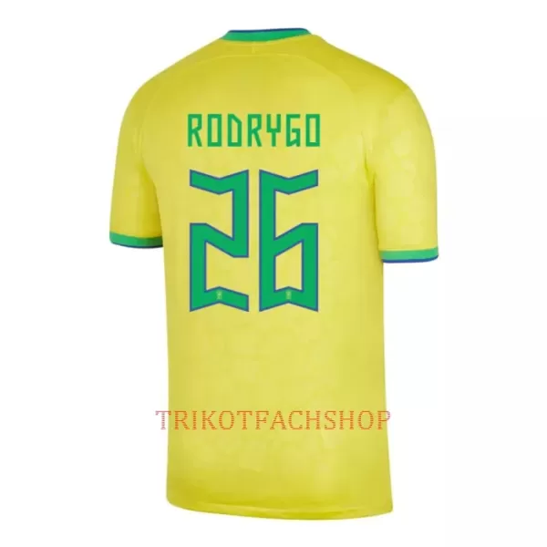 Brasilien Rodrygo Goes 26 Heimtrikot WM 2022 für Herren