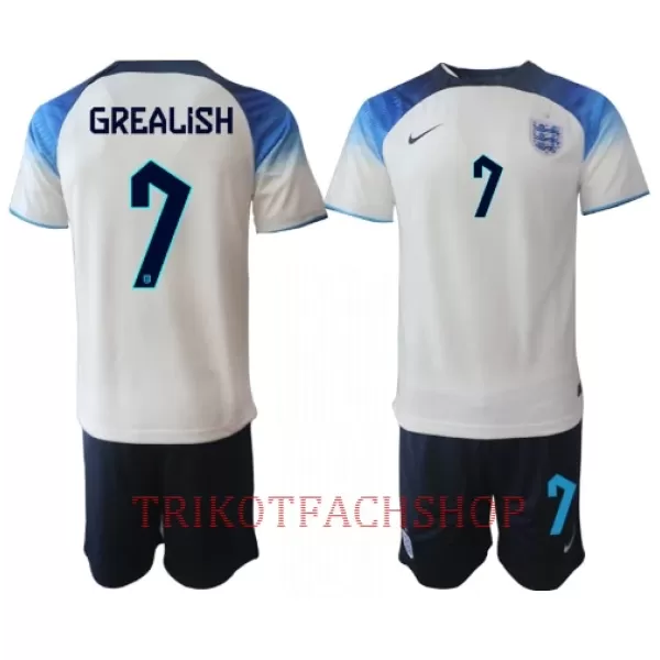 England Jack Grealish 7 Heimtrikot WM 2022 für Kinder