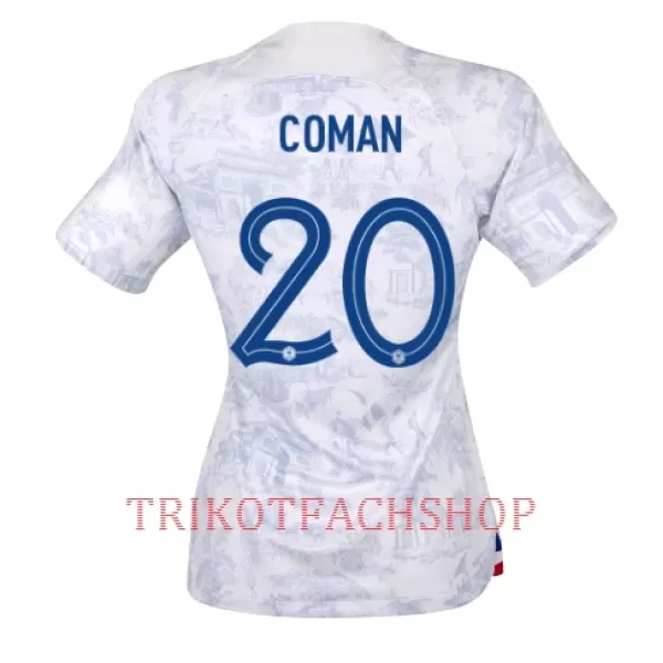 Frankreich Kingsley Coman 20 Auswärtstrikot WM 2022 für Damen