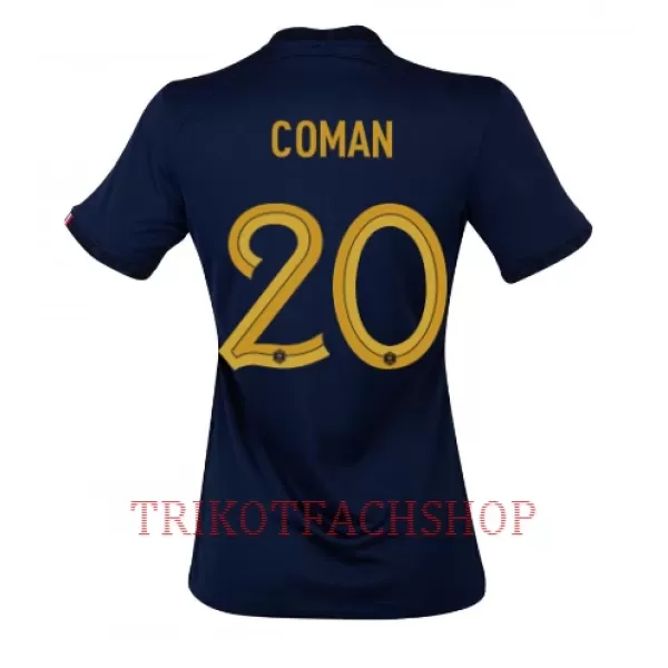 Frankreich Kingsley Coman 20 Heimtrikot WM 2022 für Damen