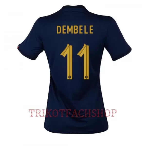 Frankreich Ousmane Dembélé 11 Heimtrikot WM 2022 für Damen