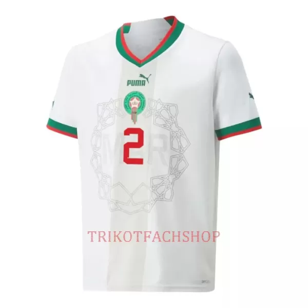 Marokko Achraf Hakimi 2 Auswärtstrikot WM 2022 für Herren