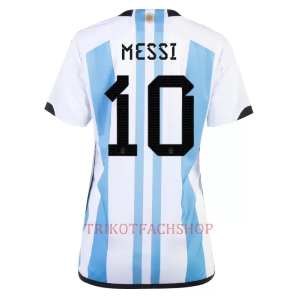 Argentinien 3 Star Lionel Messi 10 Trikot WM 2022 für Damen