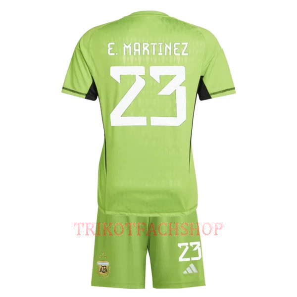 Argentinien Emiliano Martínez 23 Torwart Heimtrikot WM 2022 für Kinder