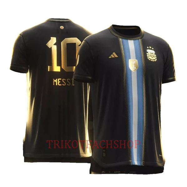 Argentinien Lionel Messi 10 Golden Bisht Trikot für Herren