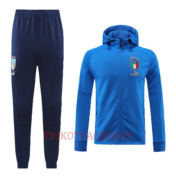 Italien Trainingsjacke mit Kapuze 22/23 für Herren Blau