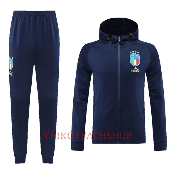 Italien Trainingsjacke mit Kapuze 22/23 für Herren Navy