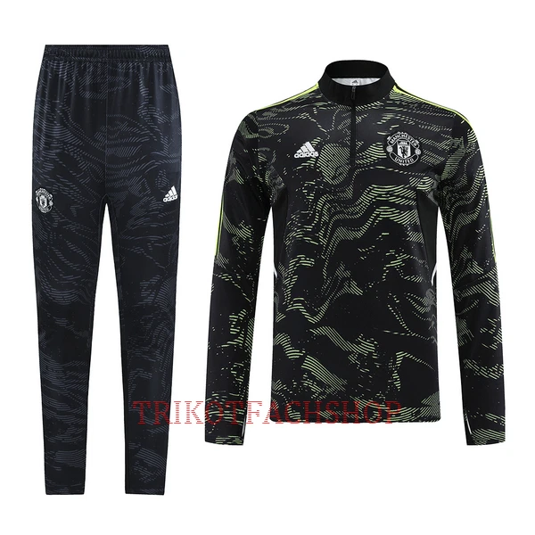 Manchester United Trainingspullover-Set 22/23 für Herren Schwarz