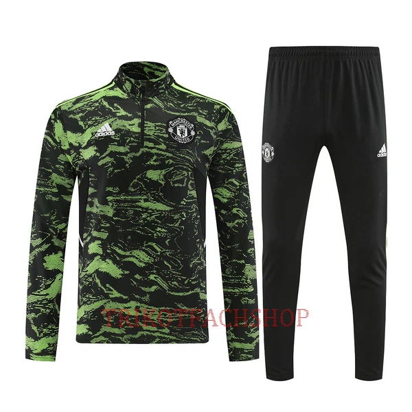 Manchester United Trainingspullover-Set 22/23 für Herren Schwarz-Grün