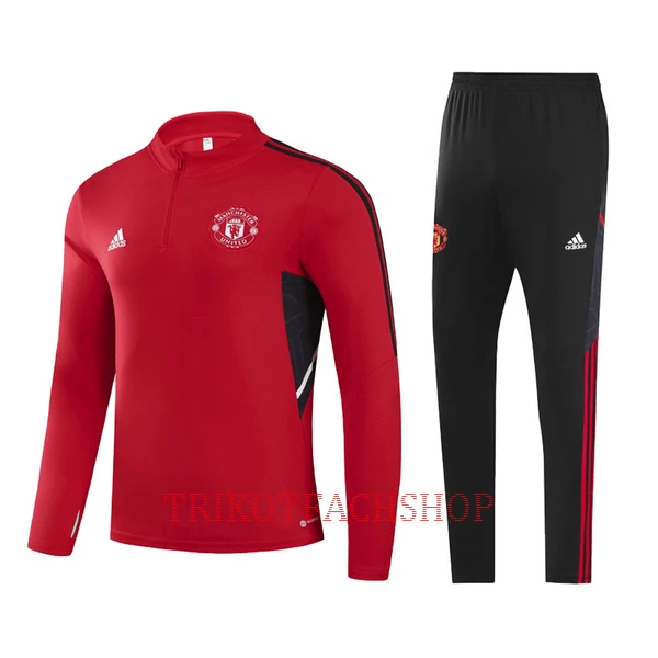 Manchester United Trainingspullover-Set 22/23 für Kinder Rot