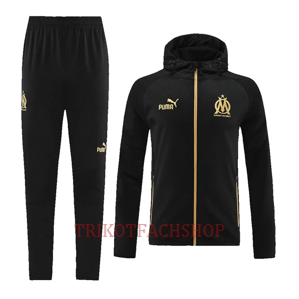 Olympique de Marseille Trainingsjacke mit Kapuze 22/23 für Herren Schwarz