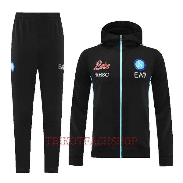 SSC Napoli Trainingsjacke mit Kapuze 22/23 für Herren Schwarz