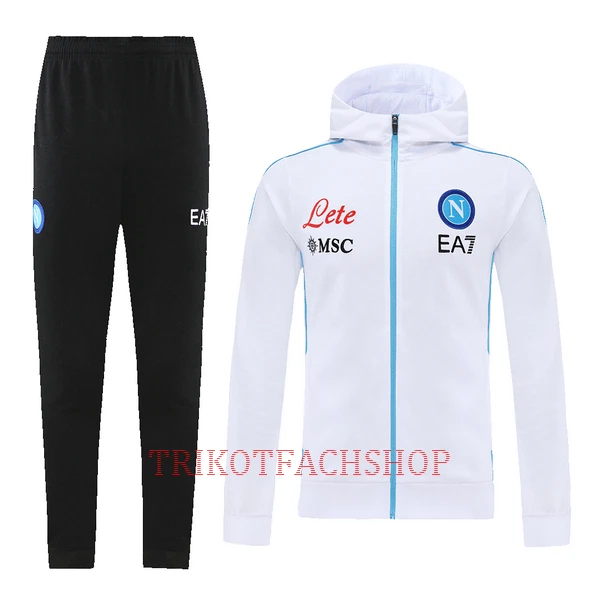 SSC Napoli Trainingsjacke mit Kapuze 22/23 für Herren Weiß