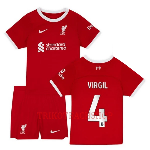 Liverpool Virgil van Dijk 4 Heimtrikot 23/24 für Kinder