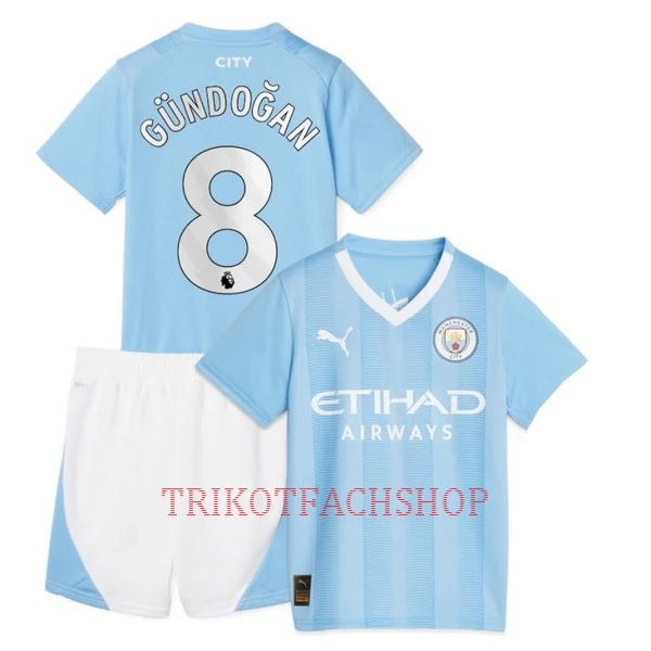 Manchester City Ilkay Gündogan 8 Heimtrikot 23/24 für Kinder