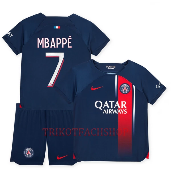 Paris Saint-Germain Kylian Mbappé 7 Heimtrikot 23/24 für Kinder