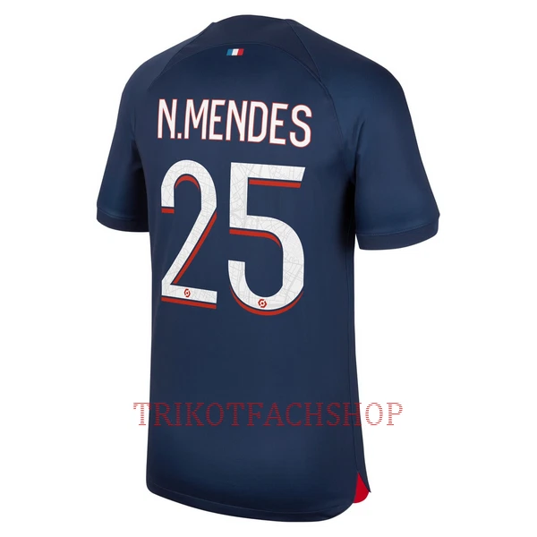 Paris Saint-Germain N.Mendes 25 Heimtrikot 23/24 für Herren