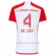 FC Bayern München Matthijs de Ligt 4 Heimtrikot 23/24 für Kinder